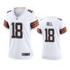 women david bell browns game white jersey