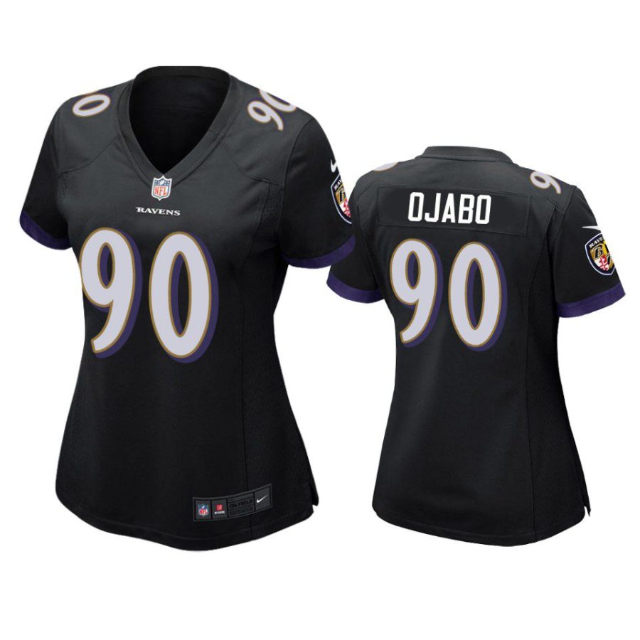 women david ojabo ravens game black jersey