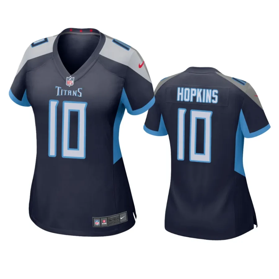 women deandre hopkins titans game navy jersey