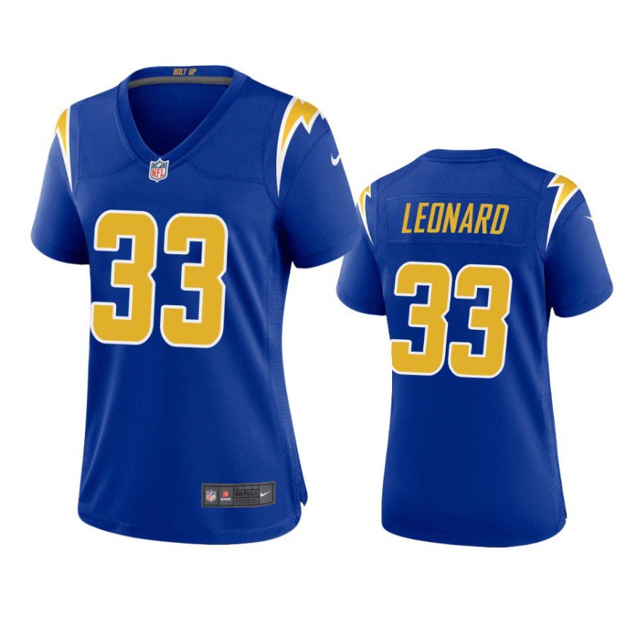 women deane leonard chargers alternate game royal jersey