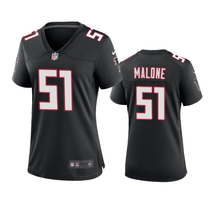 women deangelo malone falcons throwback game black jersey