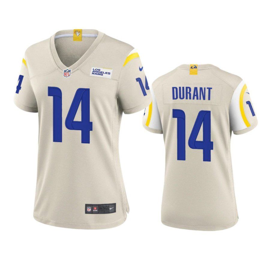 women decobie durant rams game bone jersey