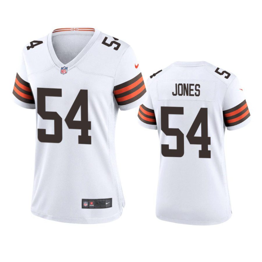 women deion jones browns game white jersey