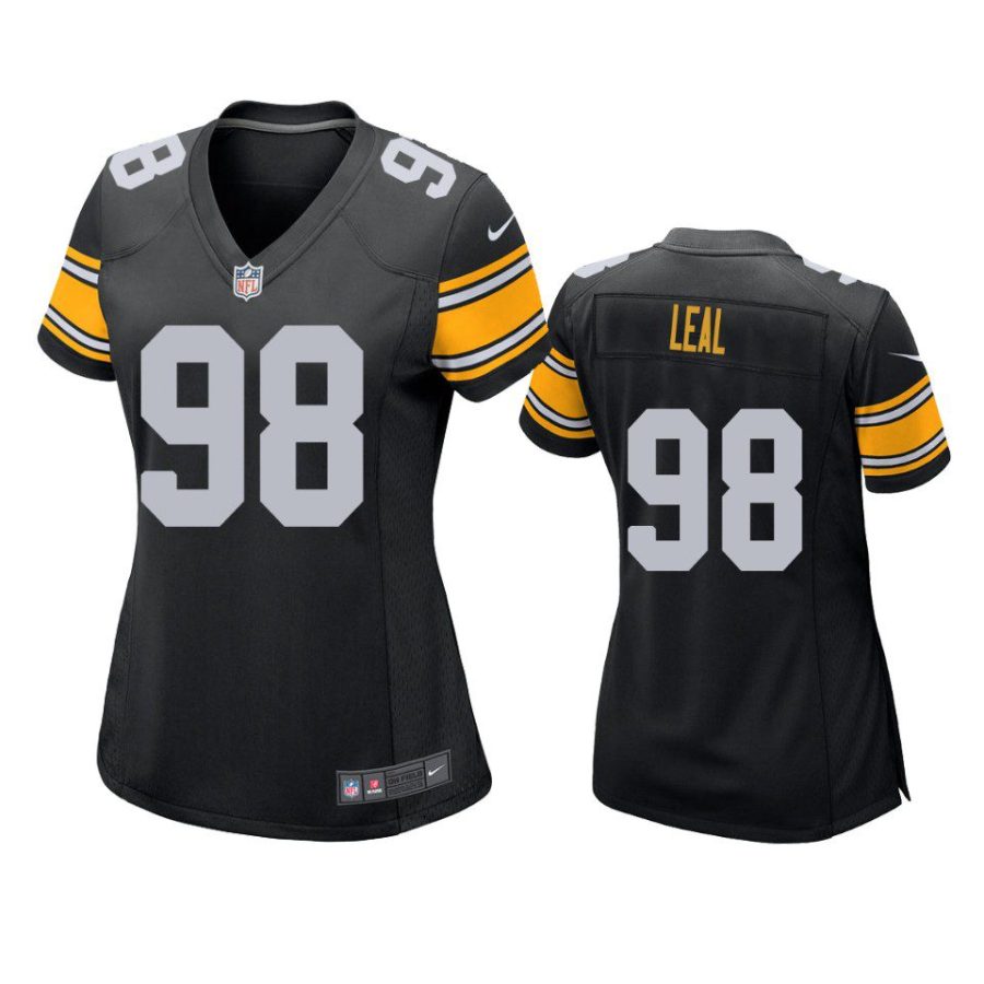 women demarvin leal steelers game black jersey