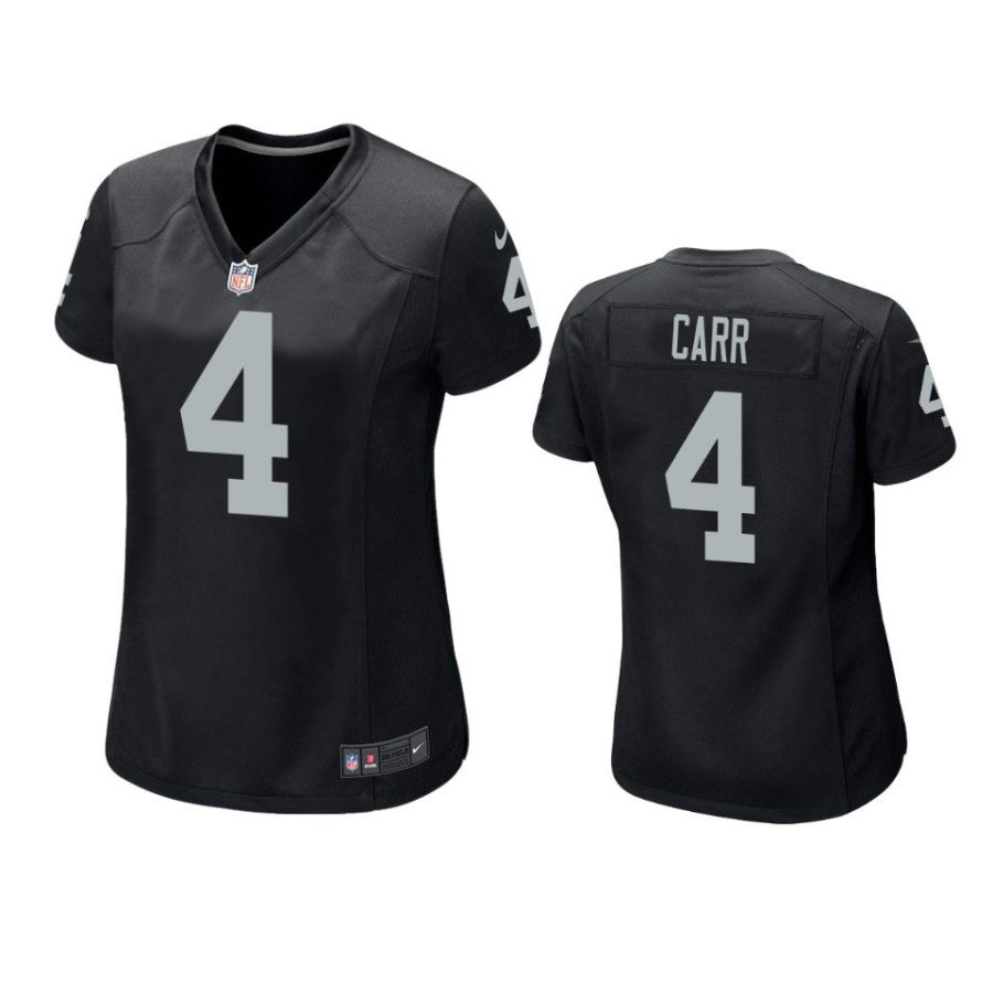 women derek carr raiders game black jersey