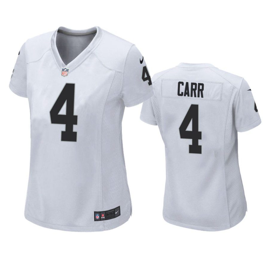 women derek carr raiders game white jersey