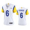 women derion kendrick rams alternate game white jersey