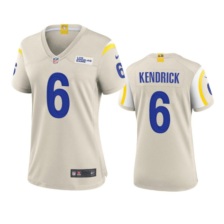 women derion kendrick rams game bone jersey