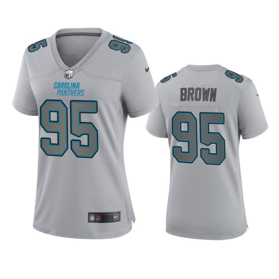 women derrick brown panthers gray atmosphere fashion game jersey