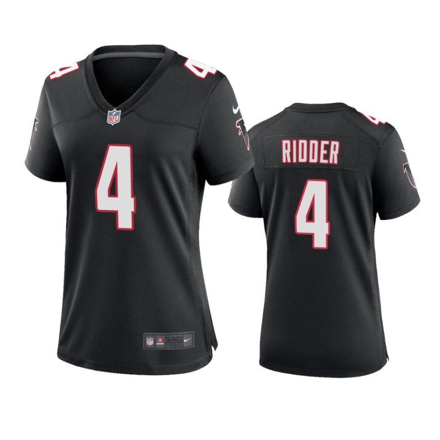 women desmond ridder falcons throwback game black jersey