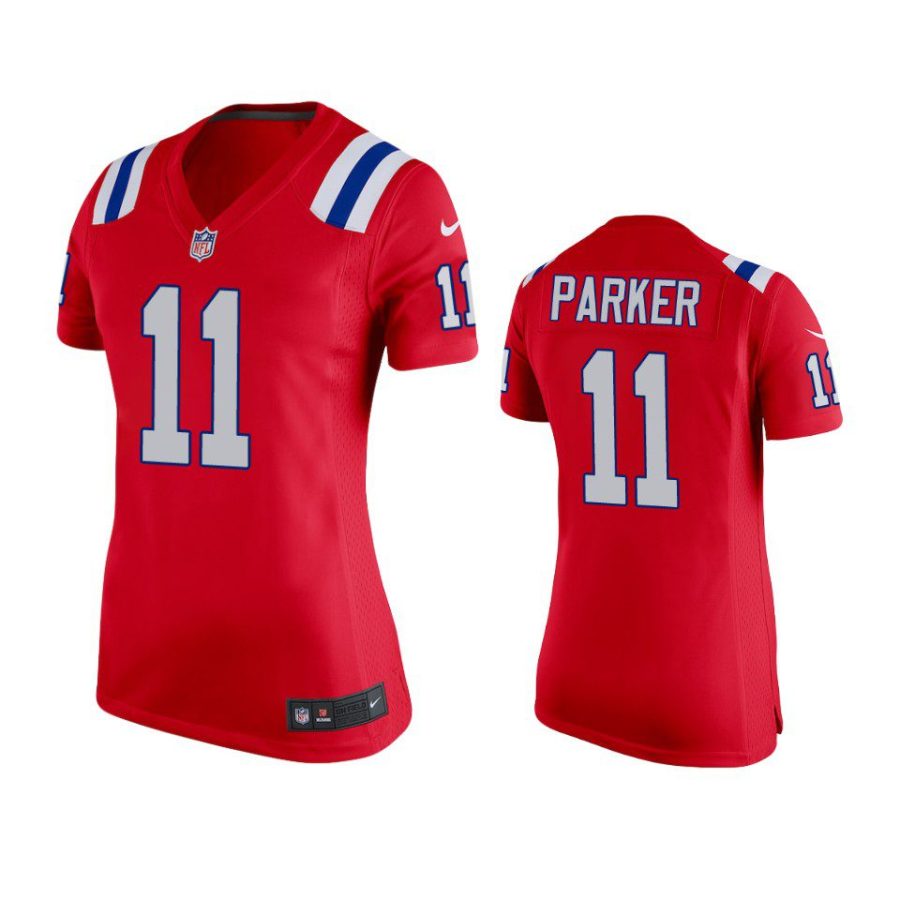 women devante parker patriots game red jersey