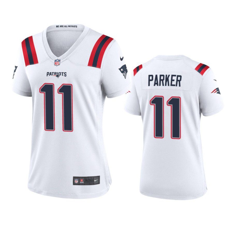 women devante parker patriots game white jersey