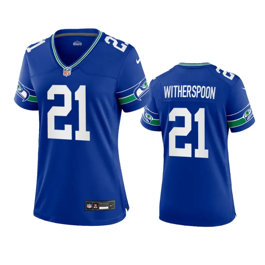 women devon witherspoon seahawks throwback game royal jersey