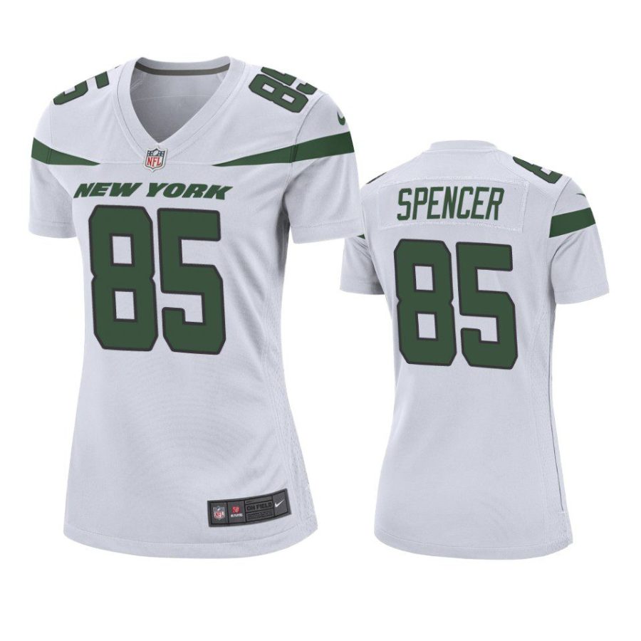 women diontae spencer jets game white jersey