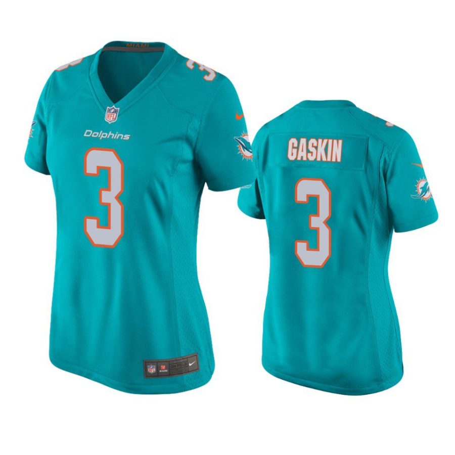 women dolphins myles gaskin game aqua jersey