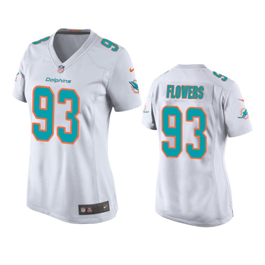 women dolphins trey flowers game white jersey