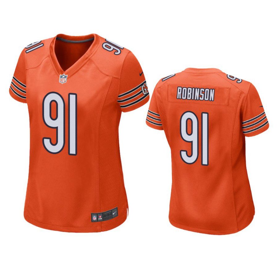 women dominique robinson bears alternate game orange jersey