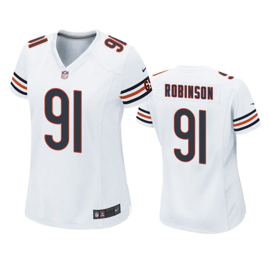 women dominique robinson bears game white jersey