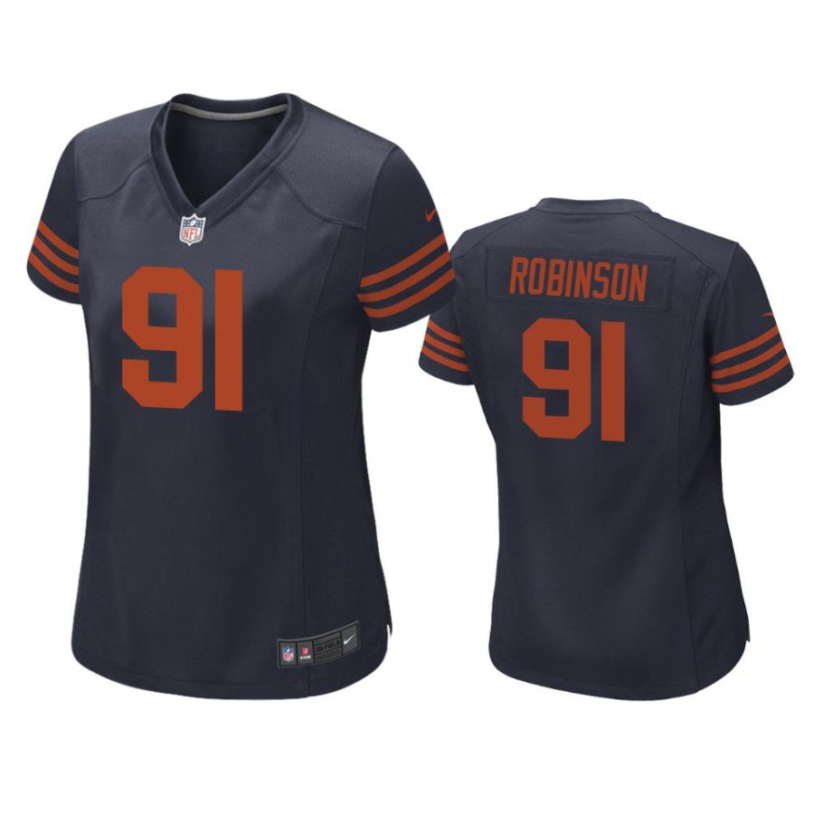 women dominique robinson bears throwback game navy jersey