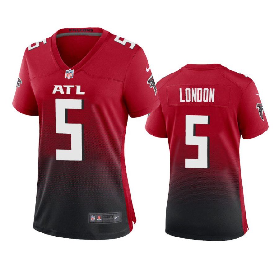 women drake london falcons alternate game red jersey