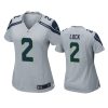 women drew lock seahawks game gray jersey