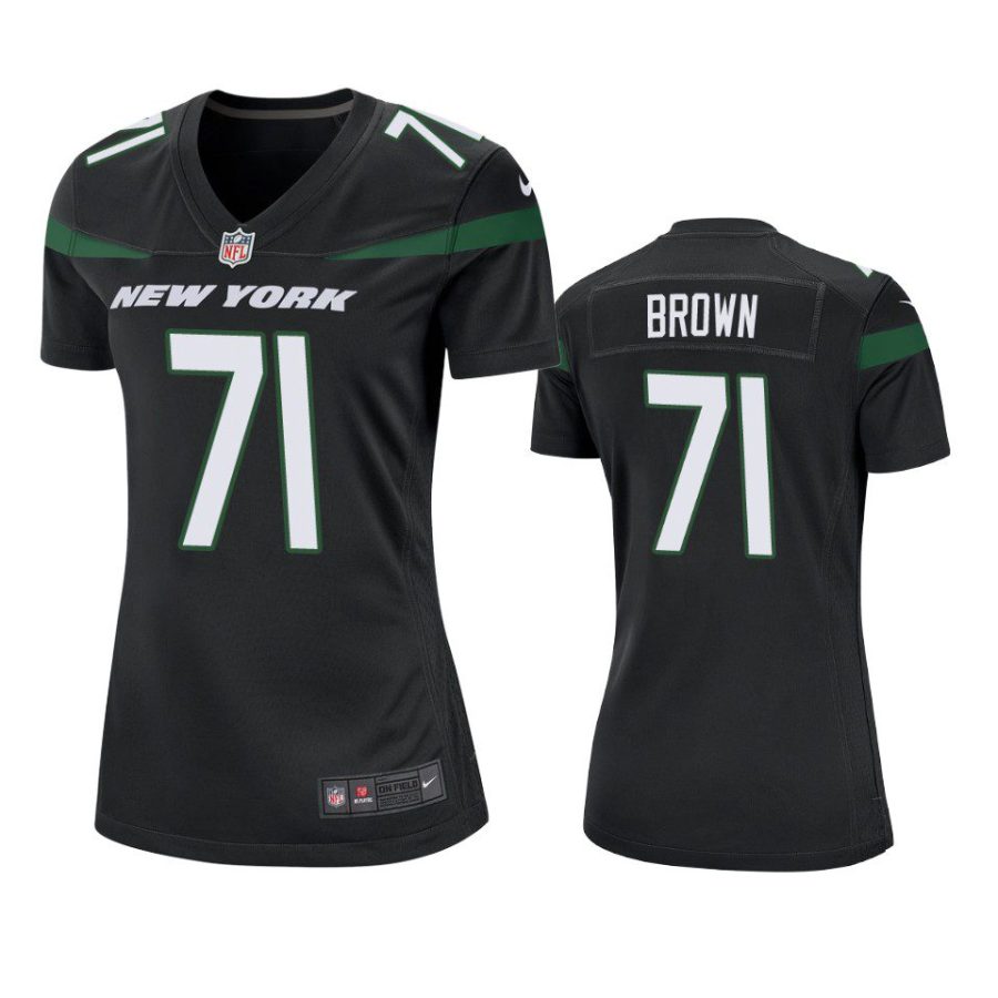 women duane brown jets game black jersey