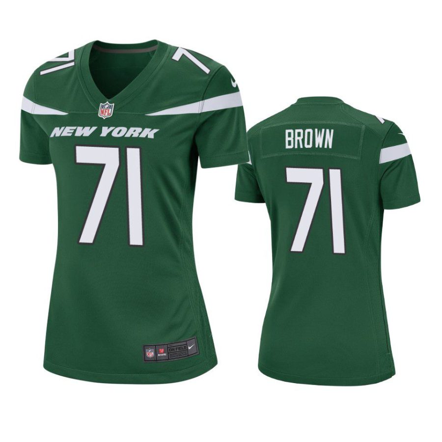 women duane brown jets game green jersey