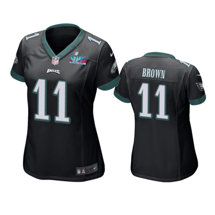 women eagles a.j. brown black super bowl lvii game jersey