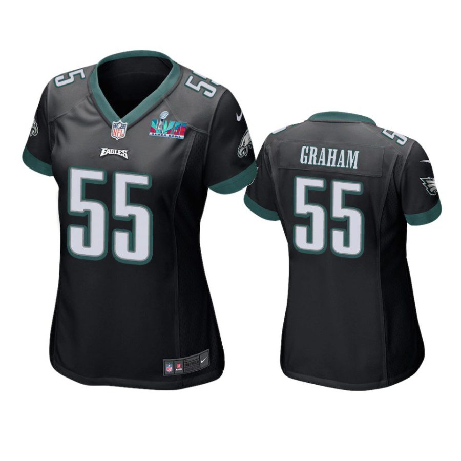 women eagles brandon graham black super bowl lvii game jersey