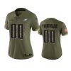 women eagles custom olive limited 2022 salute to service jersey