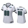 women eagles custom white super bowl lvii game jersey