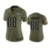 women eagles dallas goedert olive limited 2022 salute to service jersey