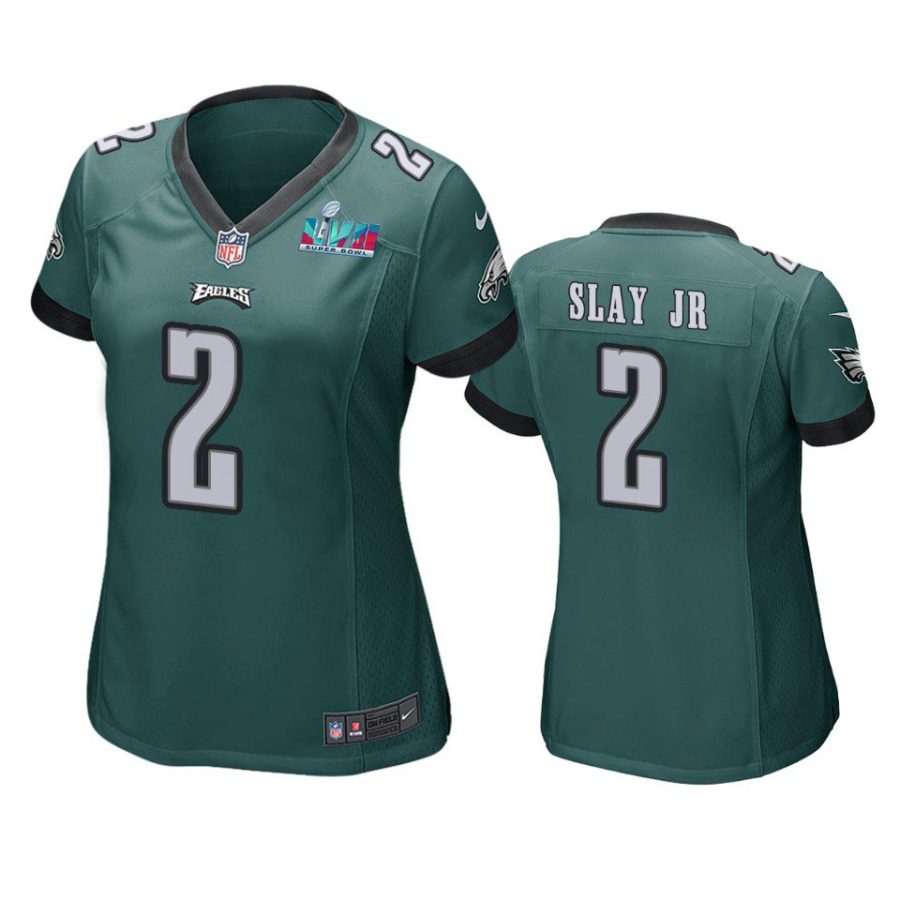 women eagles darius slay jr green super bowl lvii game jersey