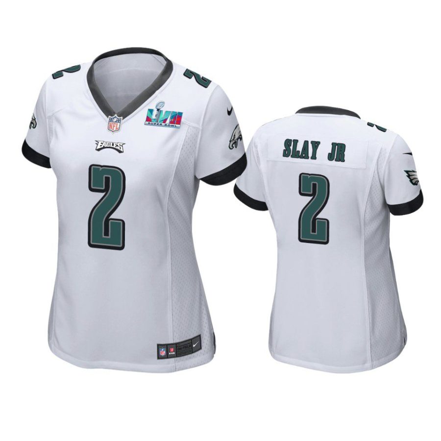 women eagles darius slay jr white super bowl lvii game jersey