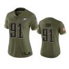 women eagles fletcher cox olive limited 2022 salute to service jersey