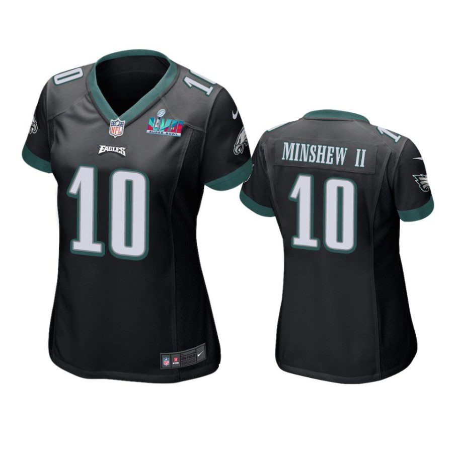 women eagles gardner minshew ii black super bowl lvii game jersey