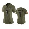 women eagles haason reddick olive limited 2022 salute to service jersey