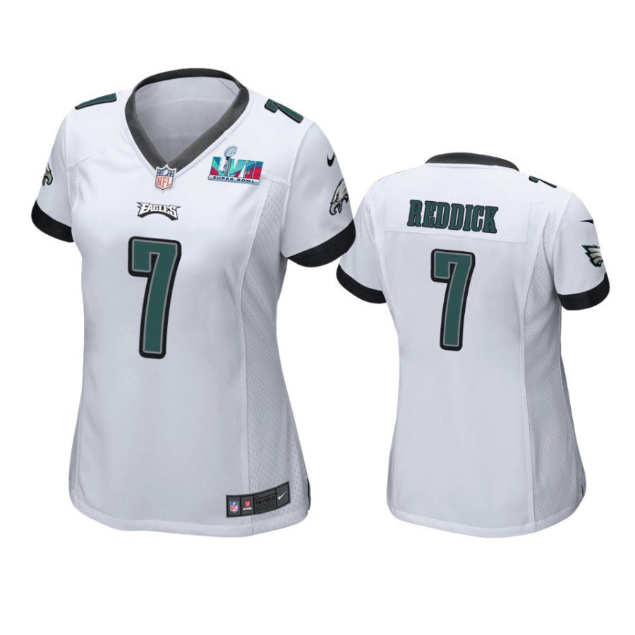 women eagles haason reddick white super bowl lvii game jersey