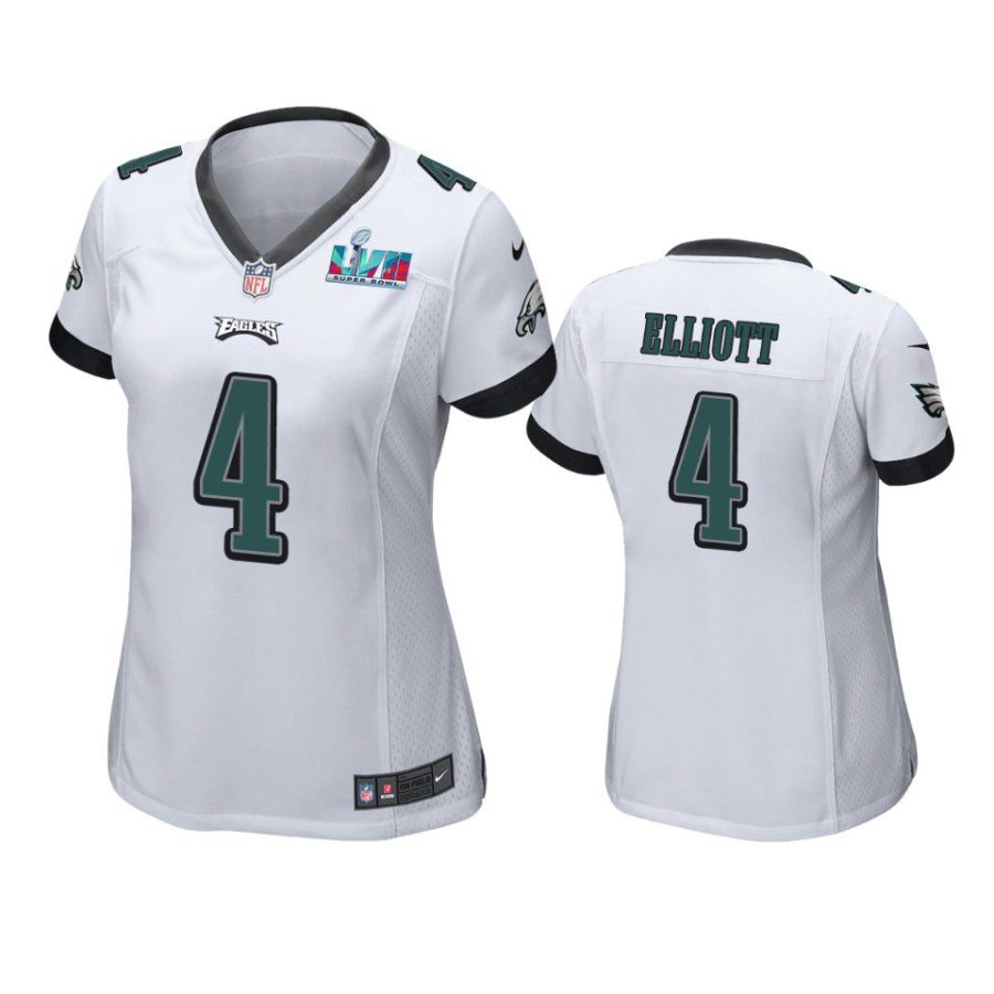 women eagles jake elliott white super bowl lvii game jersey