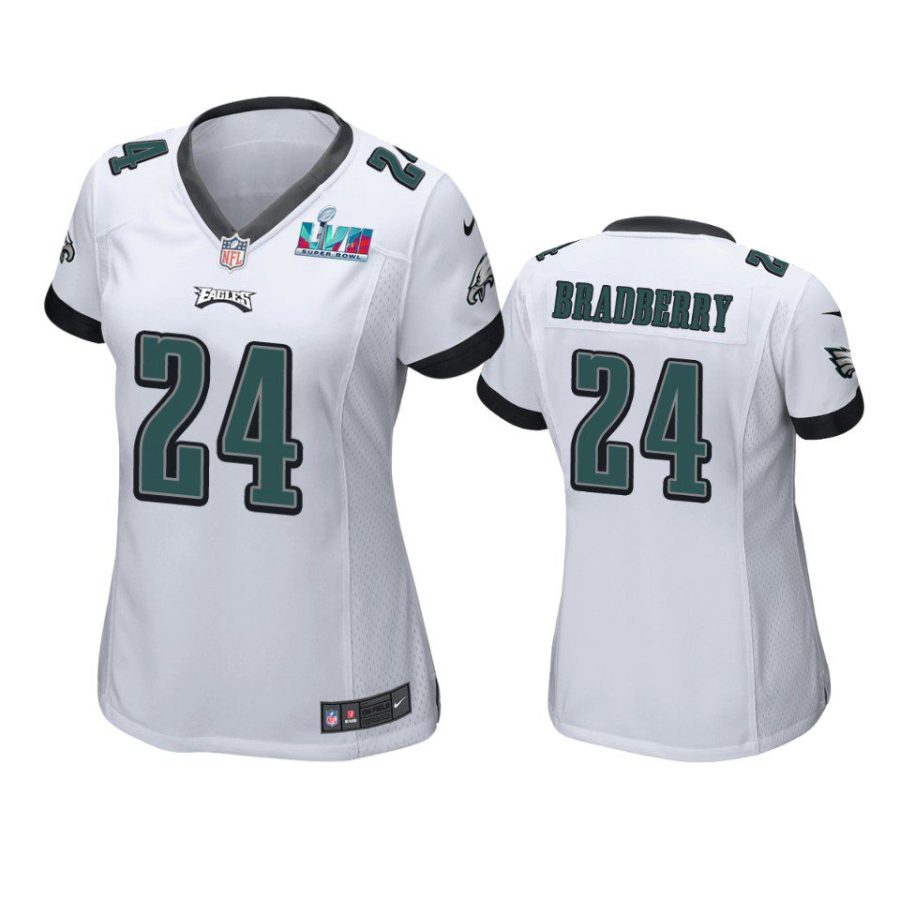 women eagles james bradberry white super bowl lvii game jersey