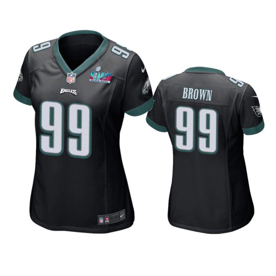 women eagles jerome brown black super bowl lvii game jersey