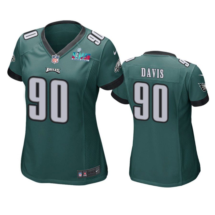 women eagles jordan davis green super bowl lvii game jersey