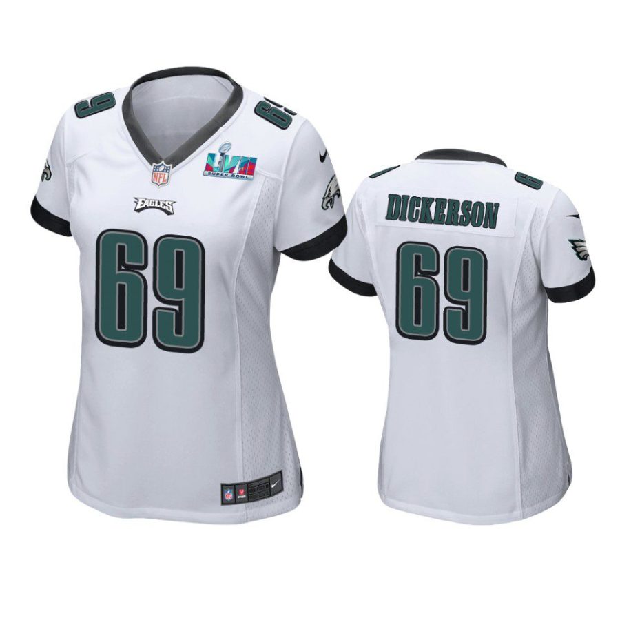 women eagles landon dickerson white super bowl lvii game jersey