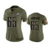 women eagles lane johnson olive limited 2022 salute to service jersey