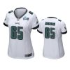 women eagles lane johnson white super bowl lvii game jersey