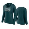 women eagles midnight green 2022 nfc east division champions long sleeve t shirt