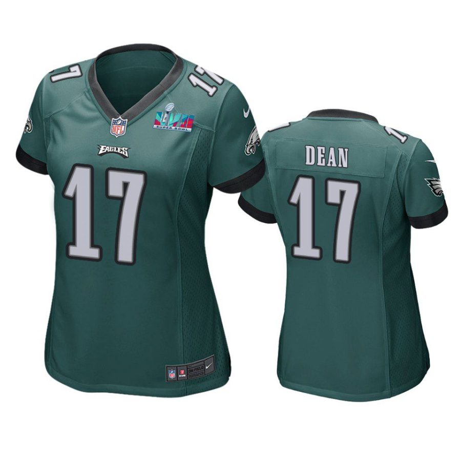 women eagles nakobe dean green super bowl lvii game jersey