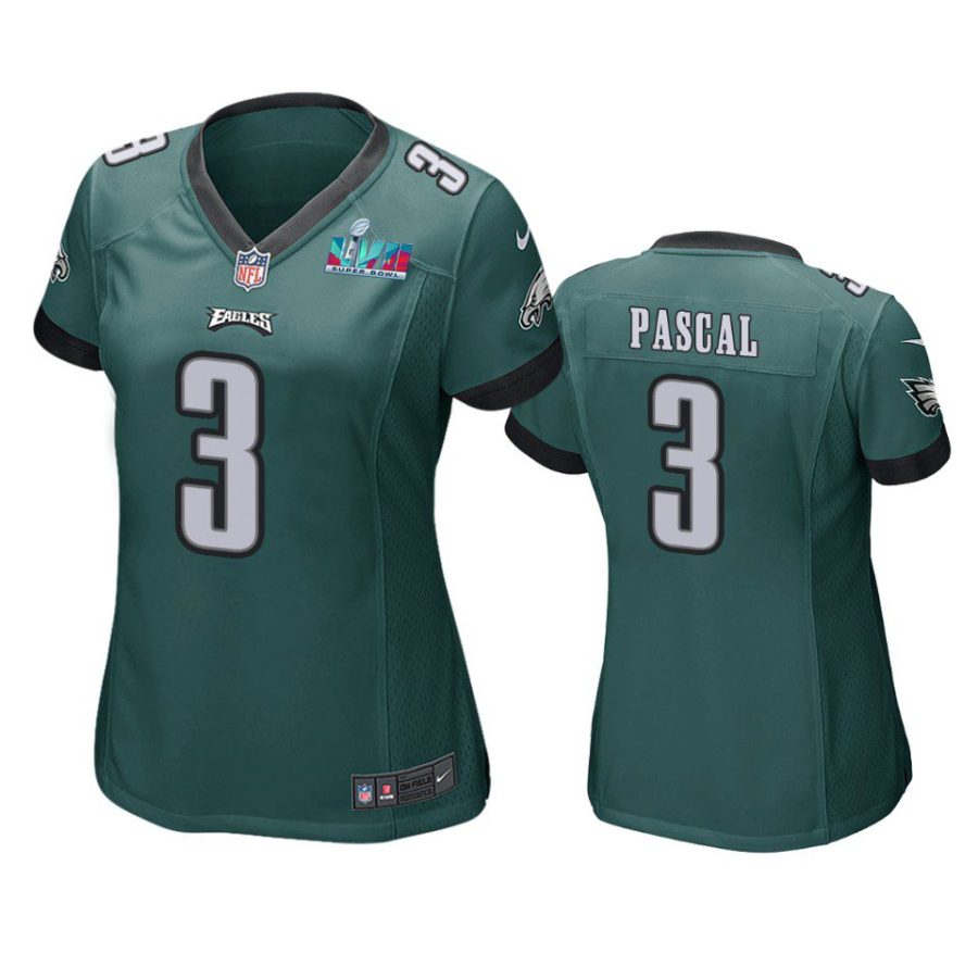 women eagles zach pascal green super bowl lvii game jersey