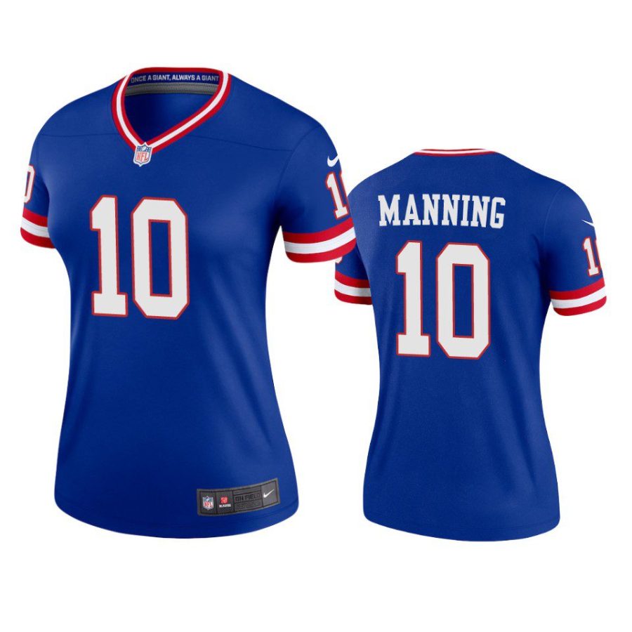 women eli manning giants royal classic legend jersey