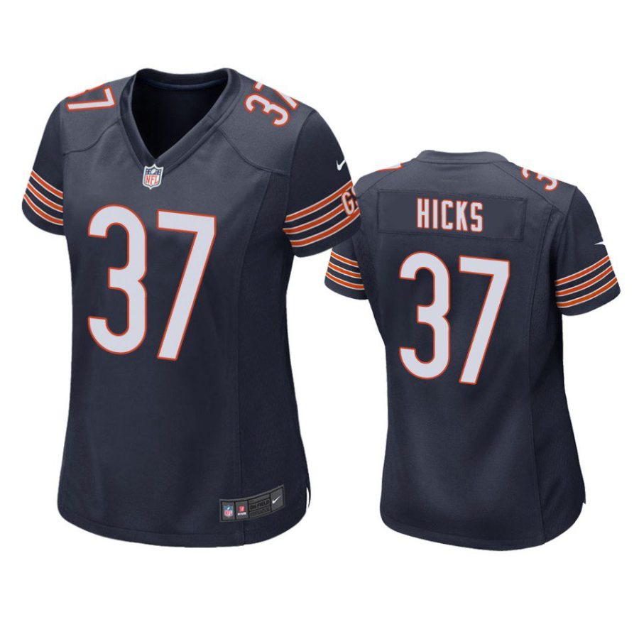 women elijah hicks bears game navy jersey